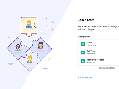 Join A Team concept concept design illustrations onboarding