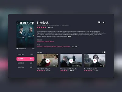 Daily UI - #025 TV App 2d app art color daily 100 challenge dailyui dark darktheme design dribbble ios minimal pink series tv tvapp ui user experience user interface ux