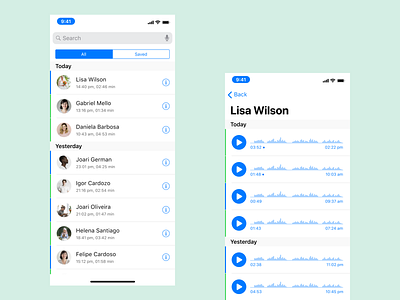 Call recorder iOS Application adobe xd app call contact giveaway ios madewithadobexd minimal ui ux xd