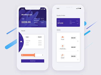 Budget App app bank banking budget card payment ui ux