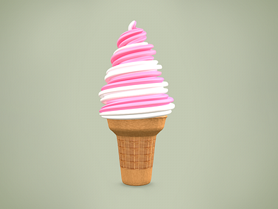 ice cream 3d c4d ice cream ps