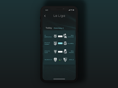Football App Laliga app design football football app mobile mobile app design ui ux