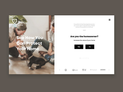 US-Homesafety fluent home homwsafety interface minimalistic safety screen ui ux web website