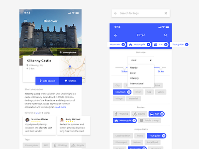 #Exploration - Travel companion mobile app adobexd app design ios mockup ui userinterface ux vector