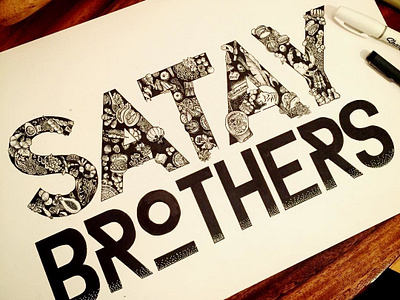 SATAY BROTHERS :Montreal: branding charactedesign design draw graphic design handmade illustration lettering lettering art lettering artist typography