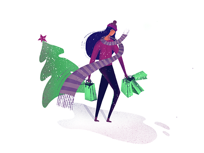 Holiday Season character christmas christmas tree customer service holiday season holidays illustration people shopping tips winter