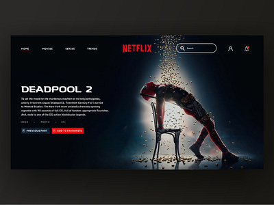 NEtflix design landing page movie