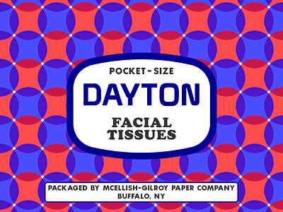 Dayton tissues packaging badge branding design flat graphic design graphic art icon illustration illustrator logo package package design retro typography vector