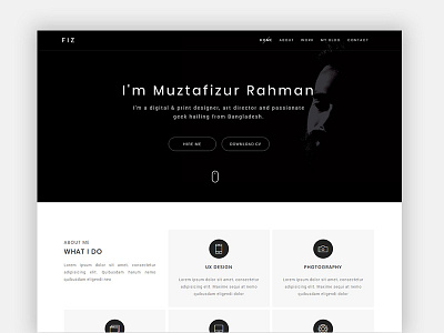 Clean Personal Portfolio Template Concepts creative design design agency design app personal personalblog portfolio psd