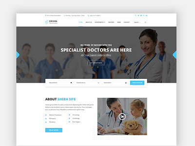 Medical Template Header Exploration clinic design doctor hospital medical medical app medical illustration medicalpsd medicine psd