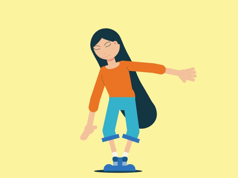 She Dances after effects animation character design gif motion graphics