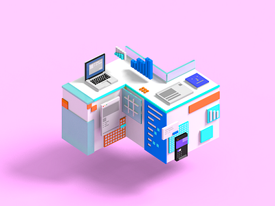 Research 3d data design illustration isometric render research voxel voxelart