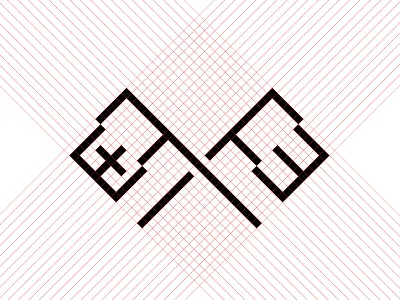 Plus/Minus construction designer flags grid logo logodesign logodesigner minimalism minus plus