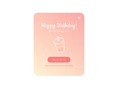 Daily UI #036 Special Offer boba bt21 daily ui ui design user interface ux design