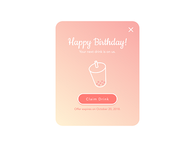 Daily UI #036 Special Offer boba bt21 daily ui ui design user interface ux design