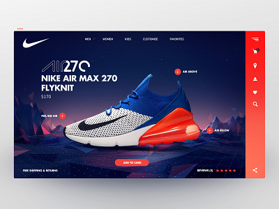 Nike Air Max 270 Flyknit 270 airmax art direction cgi design george lyras illustration landing page lyras microsite nike nike air max 270 photoshop shoes site ui ux visual web webdesign