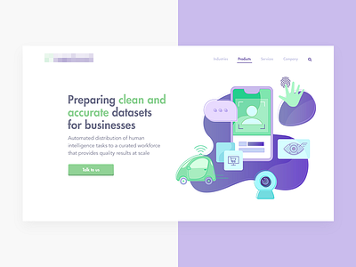 AI Product Design cartoon database design green illustration interface landing landing page purple typography ui ux web