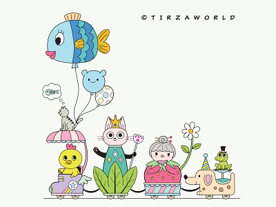 Cute train character cute fun illustration illustrator kawaii kids