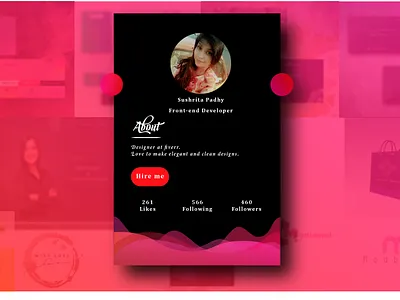 Profile Card Ui Design card design ui
