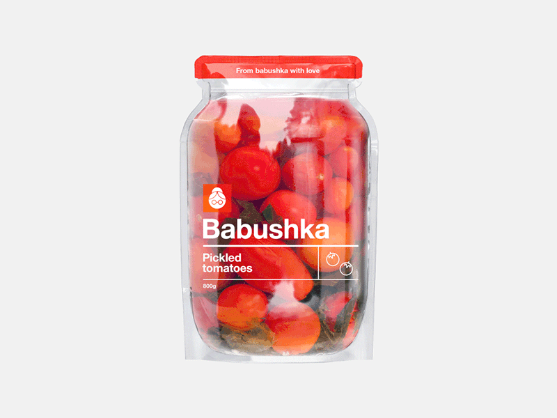 Babushka concept design logo packagin typography