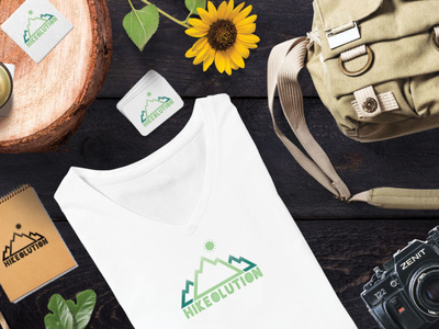 Hikeolution graphic design hiking logo design outdoors typography