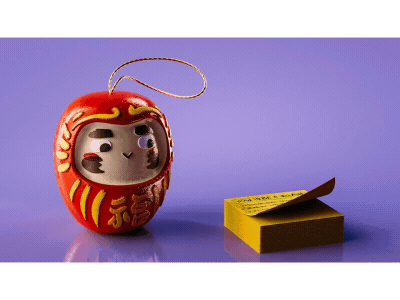 Daruma 3d after effects animation c4d cgi daruma toy story villain