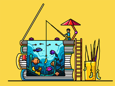 fishing knowledge book fish illustration knowledge 即刻