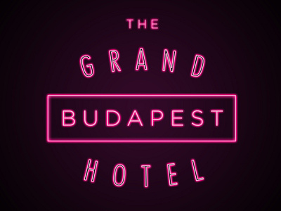 The Grand Budapest grand budapest hotel logo neon neon sign wesanderson