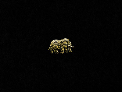 Elephant animal elepahnt engraving etching logo