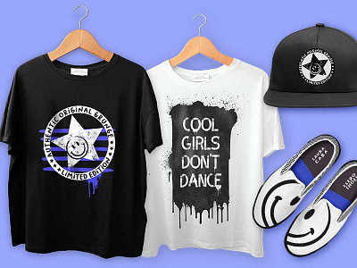 Grunge textile designs apparel cap design girls grunge hat illustration logo nirvana pattern positional shoes smiley sneakers star streetwear surface tee tee shirt typography
