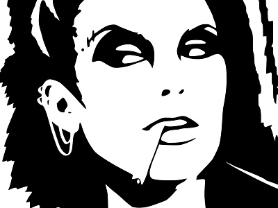 Darkwave Black Ink black ink illustration ink portrait ink vector inkscape punk