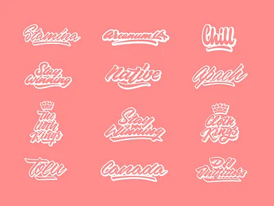Lettering Collection branding calligraphy clothing coffee design font free hand lettering identity lettering logo logotype script streetwear type typo typography