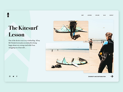 The kitesurf lesson adobexd dailyui design logo surf surf board typography ui ux