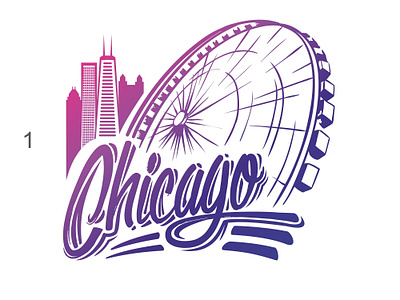 Chicago design tshirt design