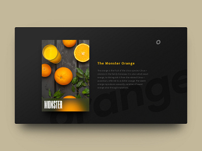 The Monster Orange branding concept digital logo minimal monster orange orange juice page typo typography web