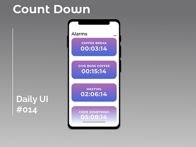 Countdown - Daily UI app colors design figma illustration interface ios mobile mobile app ui ux