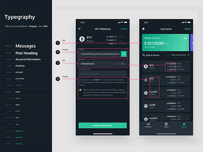 Popcoin App Typegraphy blockchain crypto exchange