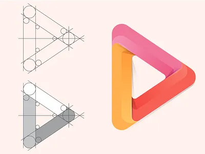 Logo play adobe app art branding construction design flat icon identity illustration logo minimal play sketch type ui ux vector web website