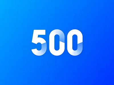 500+ Followers 🎉 500 design follow followers illustration shading shadow typography vector