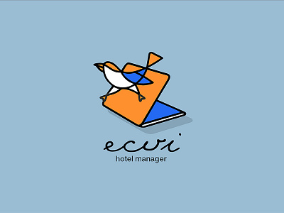 Ecvi- hotel manager agency brand brandidentity branding company hotel icon identity illustration logo logotype manager typography