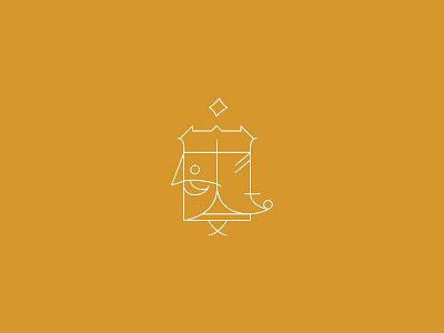 Bad King John beer character concept icon king logo symbol