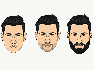 Facial hair style adobe adobe draw adobe sketch beard style behance cartoon portrait digital art dribbble facial hair style illustration vector portrait wip dsilva99