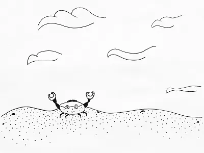 Nerdy crab crab creative doodle drawing hand drawing illustration ink nerdy sketch sketchbook