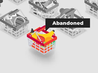 Abandoned Cart illustration for Webdesignerdepot abandoned abandoned carts cart cart abandonment icons illustration products in cart shopping cart