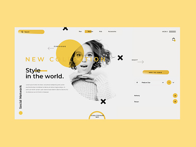 fashion website blog design ecommerce fashion fashion app grid icon interface mode modern photography template typography ui ux