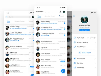 Messages Apps 01 apps apps design chat chat app chats concept interaction message message app messages mobile app profile search search bar ui ui design uiux ux