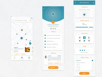 UI experiment for Loo app android app design