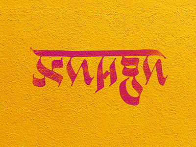Hindi (russian) calligraphy design font hindi lettering logotypes print travel type typography