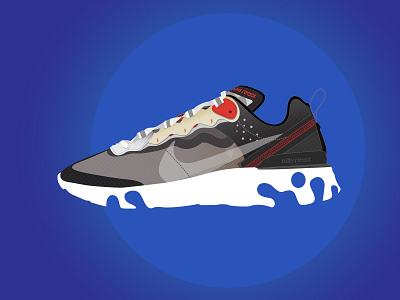 Nike React Element 87 Sneaker Illustration hypebeast illustration illustrator nike sneaker sneaker illustration sports