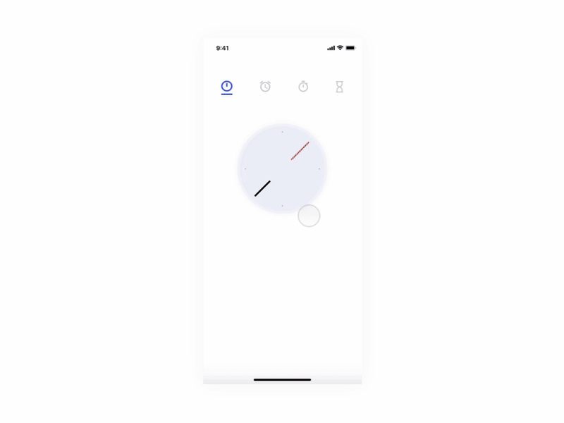 Alarm-clock app prototype alarm alarm clock aniamtion clock ios ui